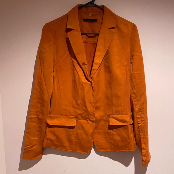 Elie Tahari orange 🍊 jacket blazer - Picture 2 of 4